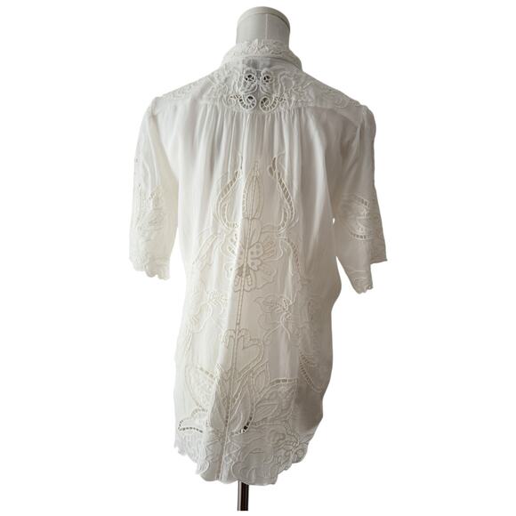 Johnny Was Chryssie Embroidered Short Sleeve Top Size XS - Picture 7 of 9